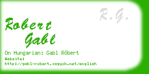 robert gabl business card
